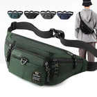 Riñonera Deportiva de Nylon Grande, Antirrobo y Multibolsillos para Hombre