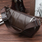Riñonera Deportiva de Cuero Genuino con Múltiples Bolsillos - Bolsa de Viaje para Hombre