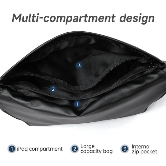 Riñonera Hombre Premium - Bolso Bandolera Casual Mini de Cuero Sintético