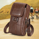 Riñonera Deportiva Vintage Impermeable de Cuero Sintético