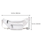 Riñonera Deportiva Mujer: Bolso de Cintura de Cuero Sintético, Gran Capacidad, Doble Cremallera y Cadena