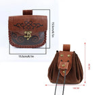 Riñonera de Cuero Vintage Estilo Vikingo para Mujer - Bolso Medieval con Cinturón