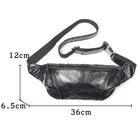 Riñonera de Cuero Genuino para Hombre - Bolso Bandolera Cruzado Grande con Múltiples Compartimentos