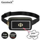 Riñonera Deportiva Geestock - Bolsa de Cintura con Doble Cremallera para Festivales, Senderismo y Running