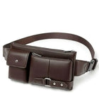 Riñonera Deportiva Vintage de Piel Sintética - Bolso Bandolera Hombre