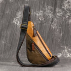 Riñonera de Moda para Hombre de Cuero Genuino - Bolso Pecho Elegante