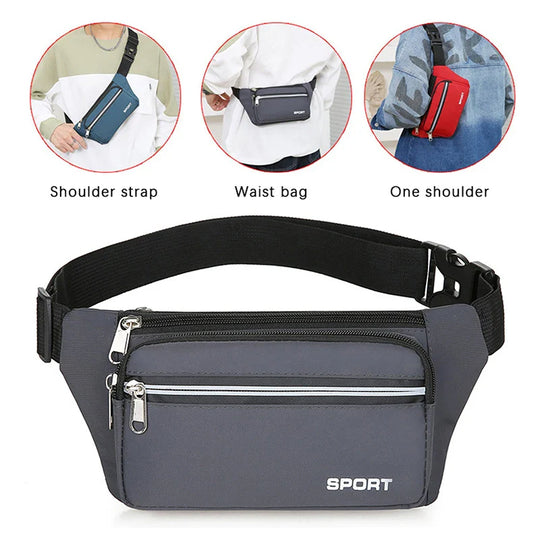 Riñonera Grande Unisex - Bolso Bandolera Casual de Cintura