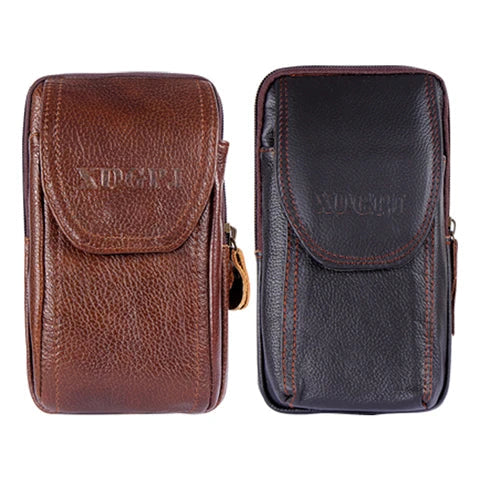 Riñonera Deportiva de Cuero para Hombre - Mini Bolsa de Cintura
