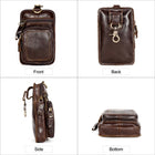 Riñonera Deportiva de Cuero Genuino para Hombre - Bolsa de Cintura Vintage