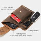 Riñonera Deportiva de Cuero Vintage para Hombre - Bolsa Cruzada para Móvil
