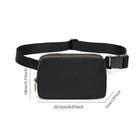 Riñonera Deportiva Mujer - Bolsa de Cintura Nylon Cremallera, Bandolera Ajustable para Running y Viajes