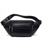 Riñonera Deportiva de Cuero Unisex - Bolso Pecho Grande para Viaje y Deporte