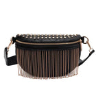 Riñonera Deportiva Grande: Bolsa de Cintura Mujer con Tachuelas, Multifuncional y de Moda