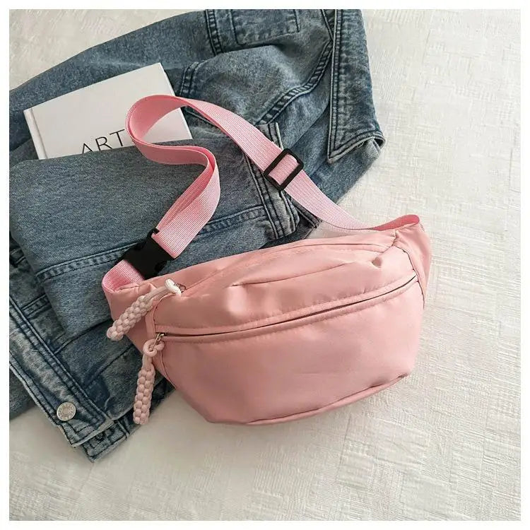 Riñonera de Cintura para Mujer - Bolso Bandolera Grande de Nylon