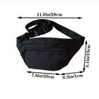 Riñonera Deportiva Unisex Negra - Bolso Bandolera Casual Cómodo