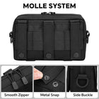 Riñonera Deportiva Táctica Molle Negra - Nylon Resistente