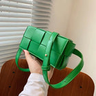 Riñonera Deportiva para Mujer - Bolso Cintura Pequeño Cuadrado de Malla