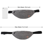 Riñonera Deportiva Negra de Poliéster con Porta Teléfono y Monedero