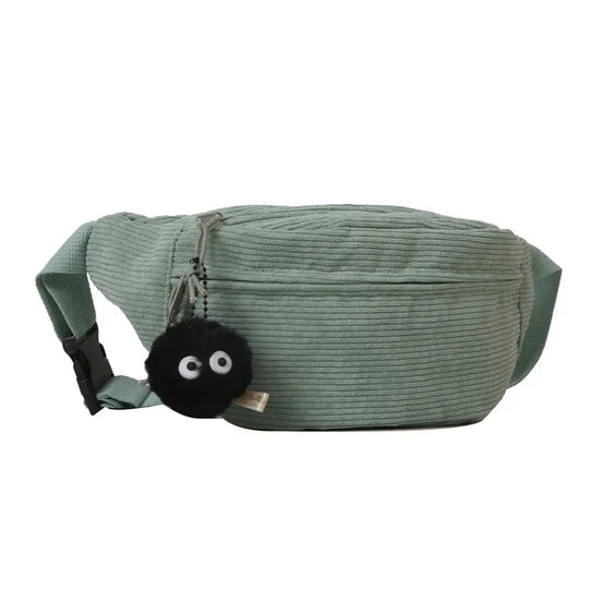 Riñonera de Pana para Mujer - Bolso de Cintura Cruzado, Bandolera y Mochila de Pecho