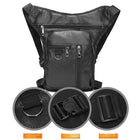 Riñonera Deportiva Multifuncional de Cuero Sintético para Hombre - Bolso de Cintura Grande con Compartimentos