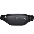 Riñonera de cuero multifuncional para hombre - Bolsa de cintura deportiva para viajes, running y trabajo