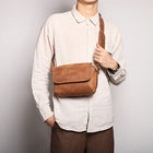 Riñonera de Cuero Piel Unisex - Bolso Vintage Mini para Vestir