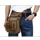Riñonera Hombre de Lona para Equitación y Viaje - Bolsa Cangurera Esencial