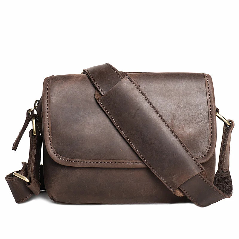 Riñonera de Cuero Piel Unisex - Bolso Vintage Mini para Vestir
