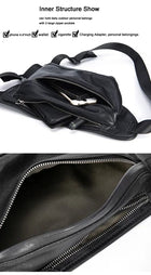 Riñonera Deportiva de Cuero Genuino para Hombre - Bolsa Pechera Moderna
