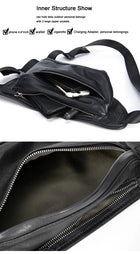 Riñonera de Cuero para Hombre - Bolso de Piel de Vestir Elegante