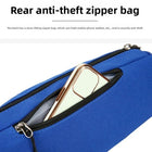 Riñonera Deportiva Impermeable con Salida para Auriculares - Bolsa Cruzada Hombre Oxford
