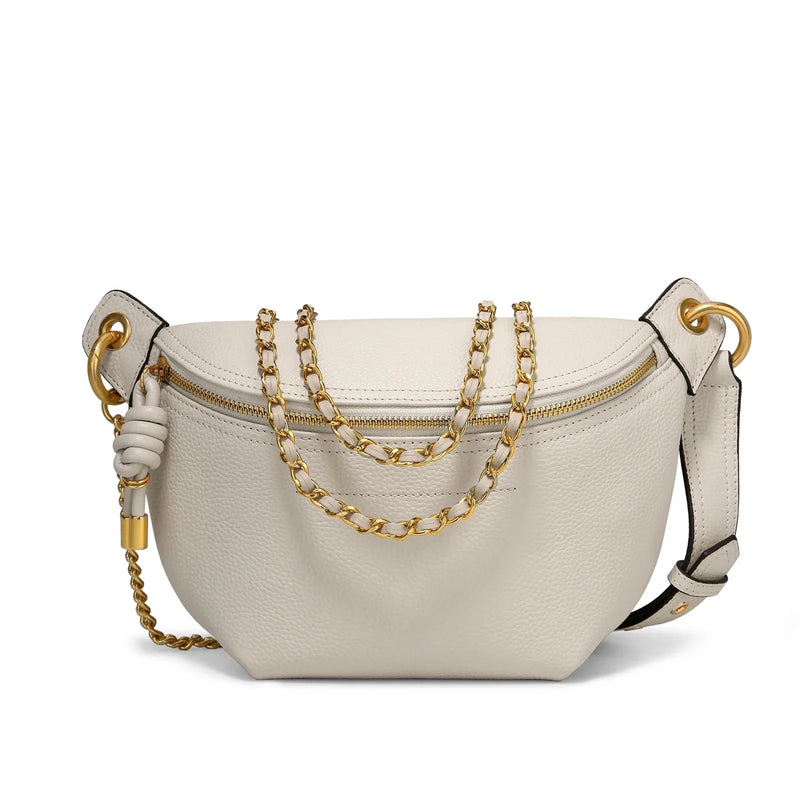 Riñonera de Cuero para Mujer - Bolso de Piel de Vestir Elegante