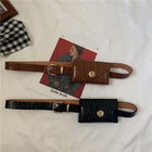 Riñonera de Moda para Mujer de PU - Bolso Cinturón Elegante con Cartera y Bolsillo para Tarjetas