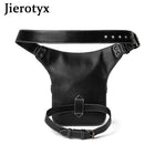 Riñonera Deportiva Punk de Cuero Vintage con Tachuelas - JIEROTYX