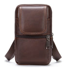 Riñonera de cuero vintage para hombre - Bolso pequeño cruzado de piel