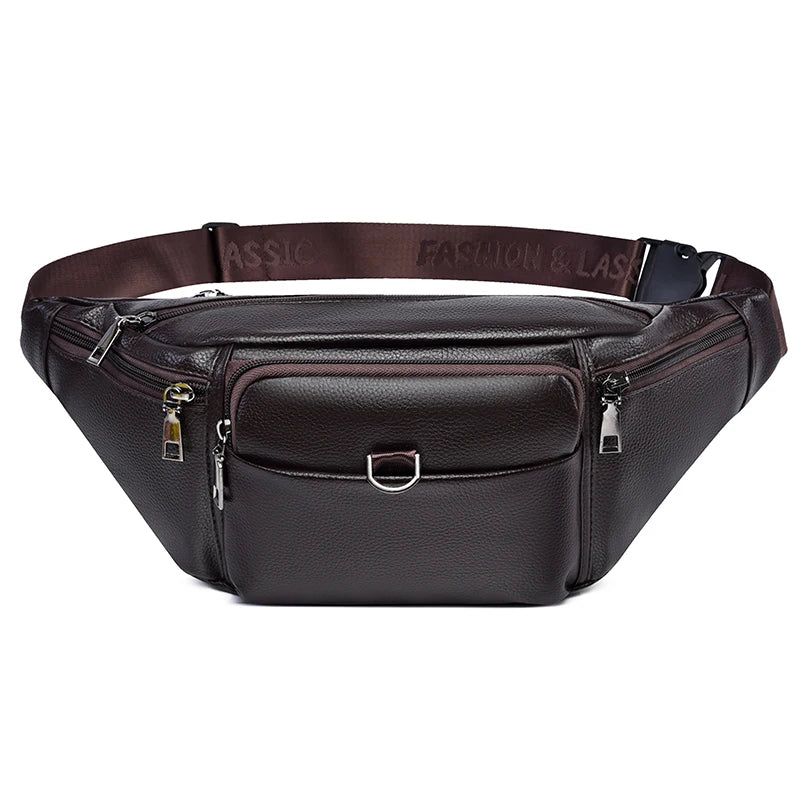 Riñonera de Cuero Vintage para Hombre - Bolso de Piel Elegante