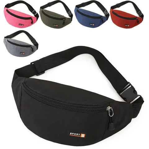 Riñonera Deportiva Impermeable Unisex - Bolsa de Cintura para Gimnasio, Running y Ciclismo