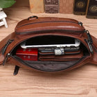 Riñonera Deportiva de Cuero Genuino Estilo Retro - Bolsa de Cintura y Hombro