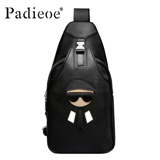 Riñonera de Cuero Genuino para Hombre - Bolso Bandolera Casual y Elegante