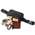 Riñonera Deportiva de Cuero Genuino - Bolsa Mini Porta Teléfono