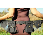 Riñonera Deportiva Steampunk Medieval - Bolsa de Cintura Vintage con Compartimento para Móvil