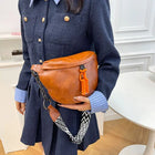 Riñonera Deportiva de Cuero para Mujer - Bolso Cruzado Elegante