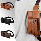 Riñonera Deportiva Hombre - Bolso Bandolera Sintético para Viajes de Negocios