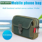 Riñonera Deportiva Hombre - Bolsa de Lona Impermeable con Cremallera para Viajes