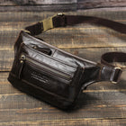 Riñonera de Cuero para Hombre - Bolso de Piel de Vestir Premium