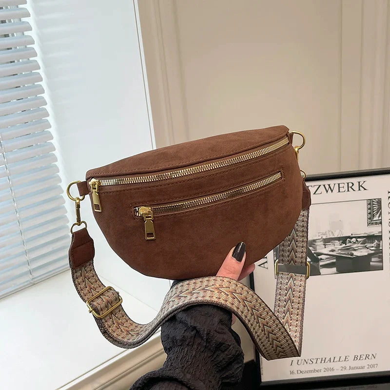 Riñonera de Cuero para Mujer - Bolso de Piel de Vestir Elegante