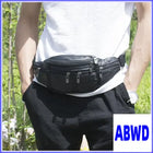 Riñonera Deportiva de Cuero Genuino para Hombre - Bolsa Pequeña Tipo Bandolera