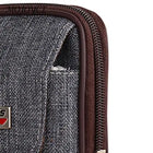 Riñonera Deportiva para Hombre - Bolsa de Cintura de Lona, Dos Capas con Cremallera para Running, Fitness, Viajes y Compras