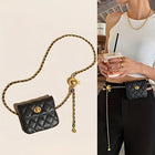 Riñonera Deportiva Elegante con Detalle Dorado - Pequeña y Moderna