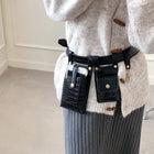 Riñonera Deportiva Mujer - Diseño Croco, Bolso de Cintura Moderno